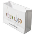 12.5 in Custom Gift Shopping Bag with Company Logo