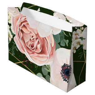 12.5lx4wx9h Large Gift Bag Geometric Garden Hunter