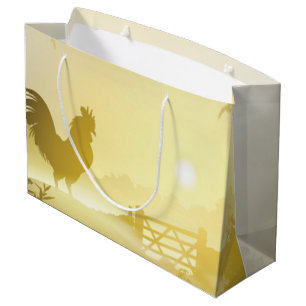 12.5lx4wx9h Large Gift Bag Sunny Morning Farm Coun
