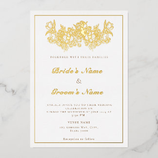12.7cm x 17.8cm Foil Invitation