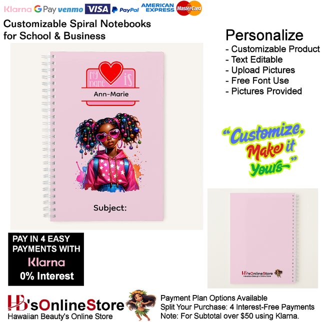 12 African American Girl Writing Supplies Students Notebook (12 African American Girl Writing Supplies Students Notebook.)