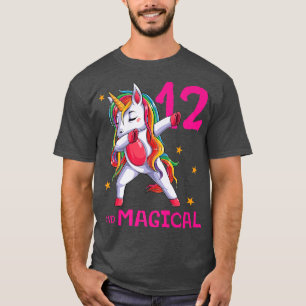 12 And Magical Girls 12th Birthday Unicorn 12 Year T-Shirt