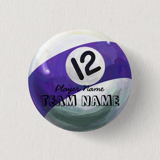 12 Ball 3 Cm Round Badge (Front)