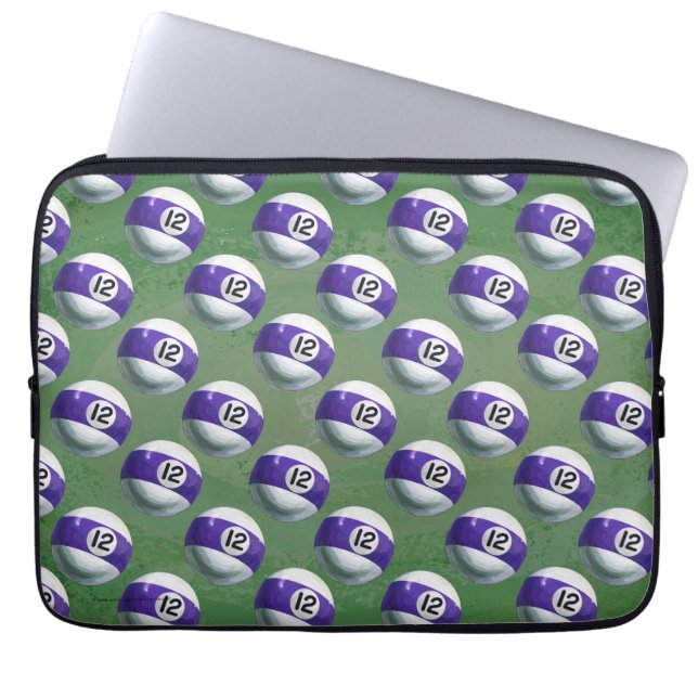 12 Ball Laptop Sleeve (Front)