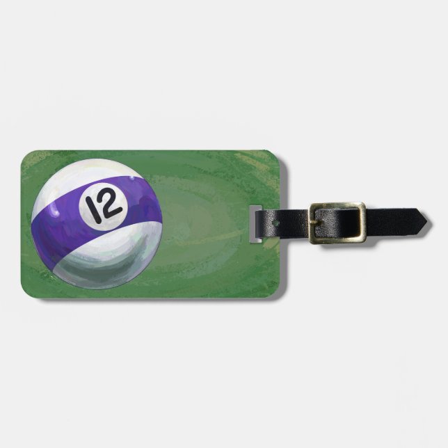 12 Ball Luggage Tag (Front Horizontal)