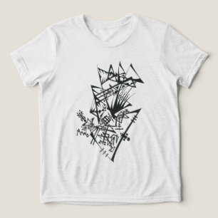 12 Black White Abstract Tribal Tattoo Art Tri-Blend Shirt