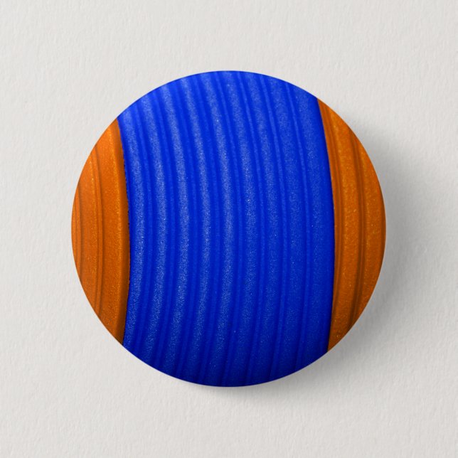 12 Blue & Orange Stripes Button (Front)
