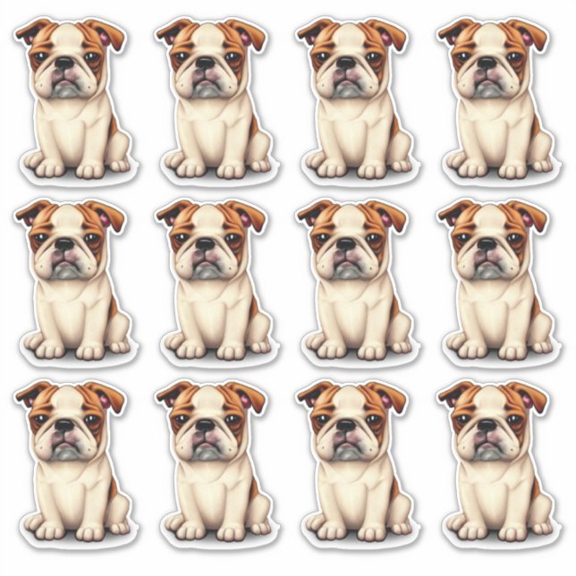 12 Bulldog Puppies (Front)
