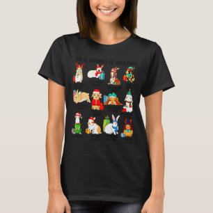 12 Bunny Of Christmas Bunny Rabbit Christmas Xmas  T-Shirt