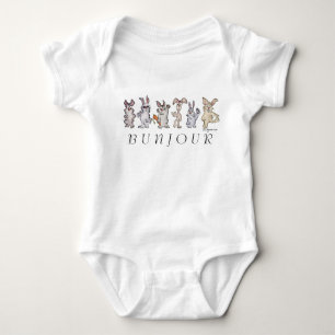 12 Cartoon Rabbits Bunjour Cute Baby Bodysuit