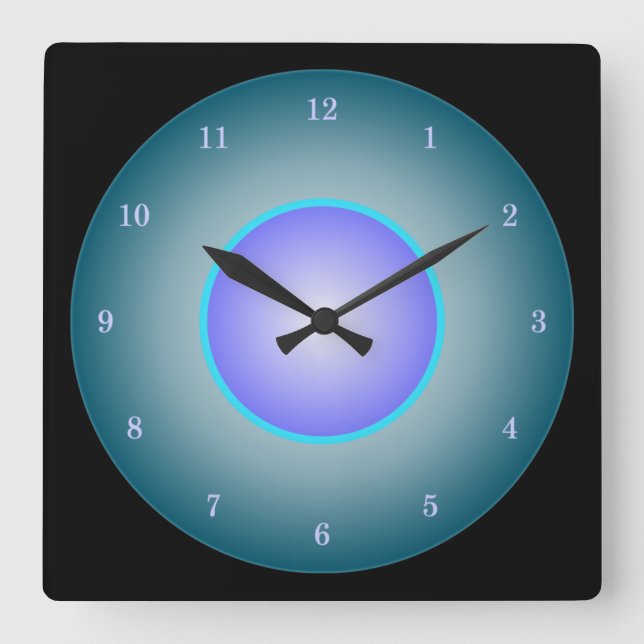 12 Colour Rainbow Square Wall Clock (Front)
