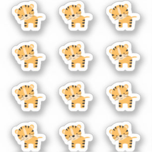 12 Cute Mini Tiger Stickers