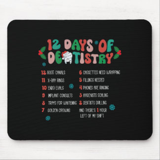 12 Day Of Dentistry Christmas Dentist Dental Hygie Mouse Mat