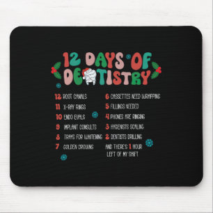 12 Day Of Dentistry Christmas Dentist Dental Hygie Mouse Mat