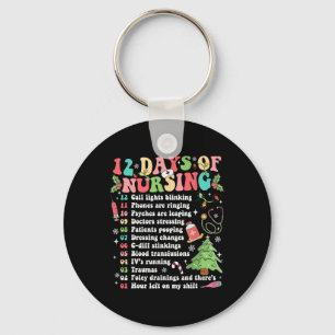12 Day Of Nursing Hospital Christmas Nurse Xmas Ni Key Ring