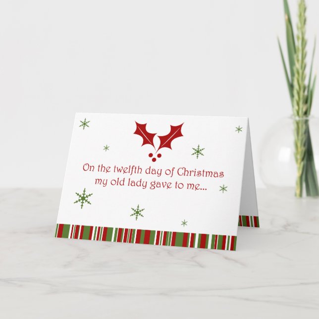 12 Days of a Redneck Christmas Holiday Card (Front)