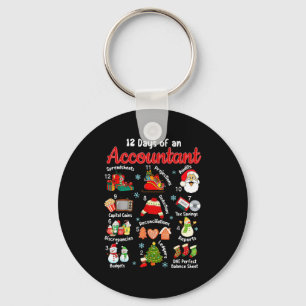 12 Days Of Accountant Christmas Accounting Major M Key Ring