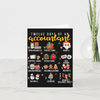 12 Days Of An Accountant, Xmas Party, Funny Accoun Card