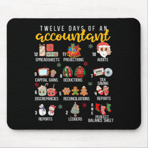 12 Days Of An Accountant, Xmas Party, Funny Accoun Mouse Mat