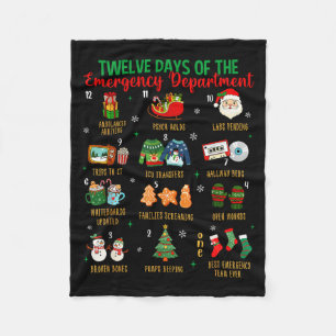 12 Days Of An Emergency Department Er Nurse Christ Fleece Blanket