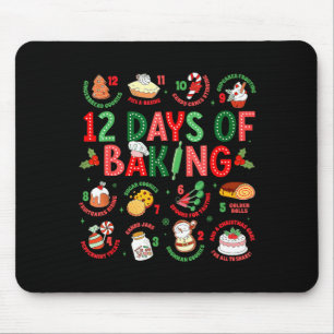 12 Days Of Baking Baker Christmas Cook Chef Baking Mouse Mat