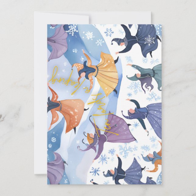 12 Days of Christmas - 10 lords leaping Holiday Card (Front)