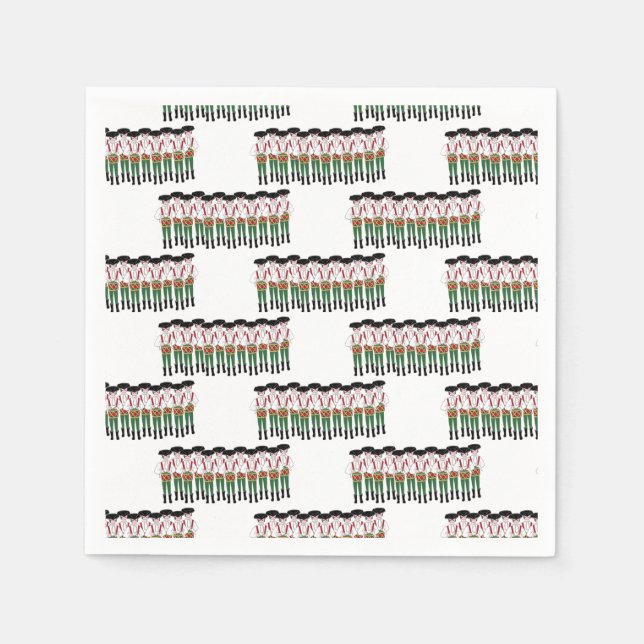 12 Days of Christmas 12 Drummers Drumming Napkin (Front)