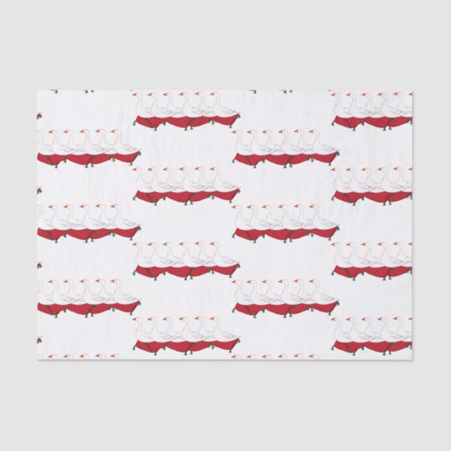 12 Days of Christmas 6 Geese A-Laying Tissue Paper (Front)