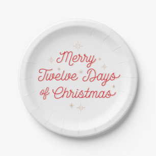 12 Days of Christmas 7" Paper Plates