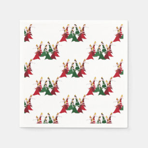 12 Days of Christmas 9 Ladies Dancing Napkin