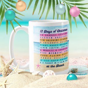 12 Days of Christmas at the Beach Tropical Coffee Mug