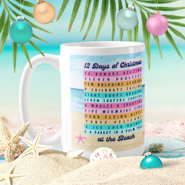 12 Days of Christmas at the Beach Tropical Coffee Mug (Creator Uploaded)