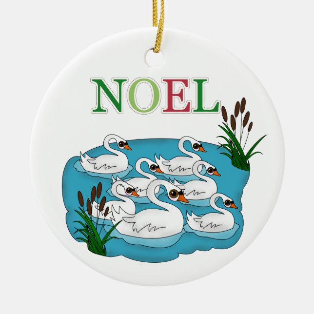 12 Days of Christmas Ceramic Tree Decoration (Front)