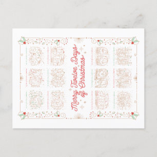 12 DAYS OF CHRISTMAS / Christmas Postcard