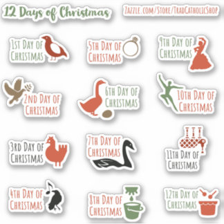 12 Days of Christmas Cute Planner Journal Stickers
