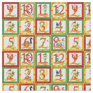 12 Days of Christmas Fabric