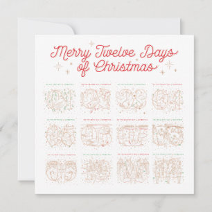 12 Days of Christmas Flat / Photo Card 5.25