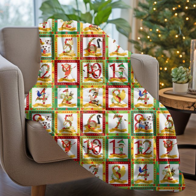 12 Days of Christmas Fleece Blanket (12 Days of Christmas Fleece Blanket)