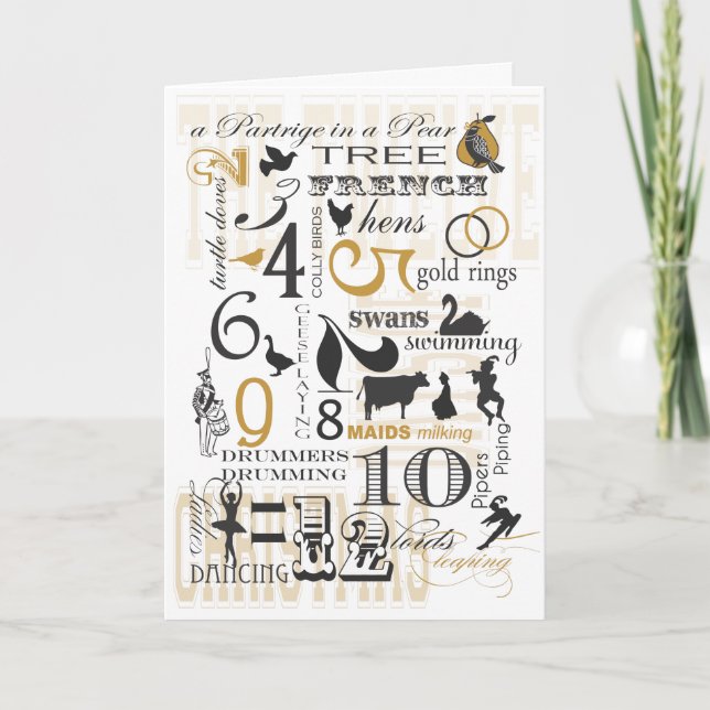 12 Days of Christmas Greeting Card (Front)