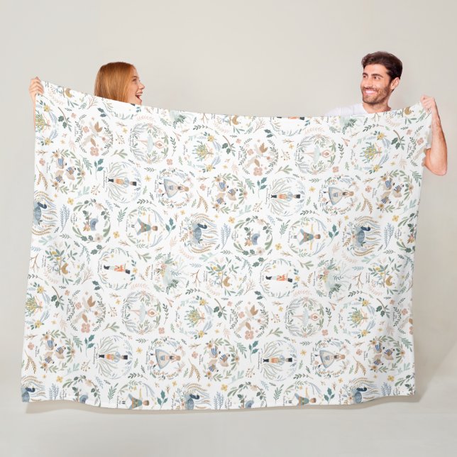 12 Days of Christmas Holiday Fleece Blanket (In Situ)