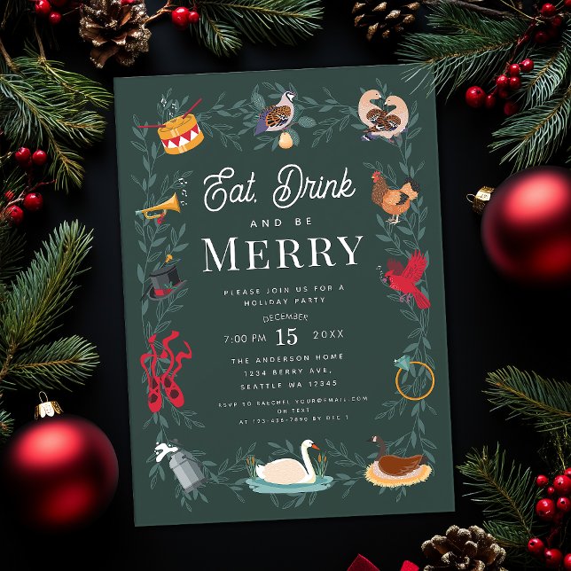 12 Days of Christmas Holiday Party Invitation (Creator Uploaded)