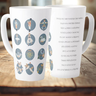 12 Days of Christmas Holiday Song Latte Mug