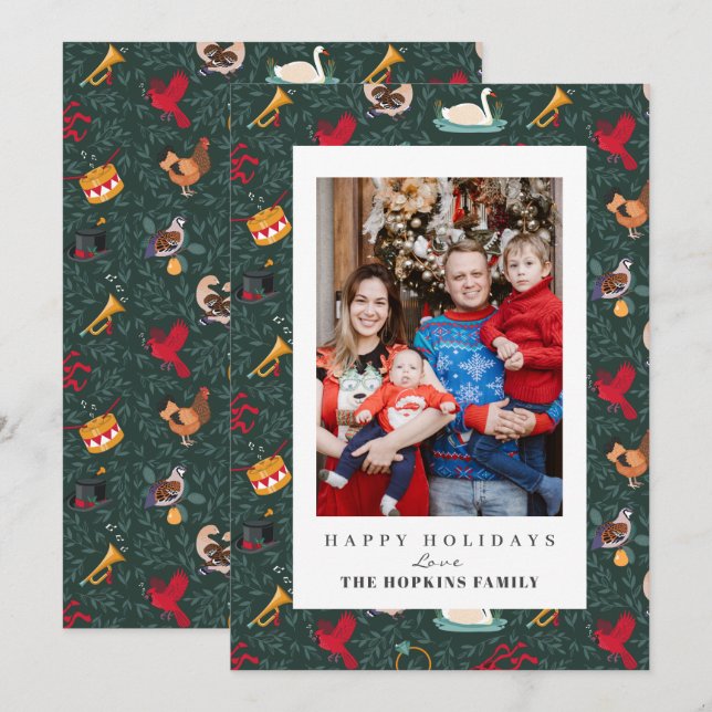 12 Days of Christmas House Holiday Family Photo (Front/Back)