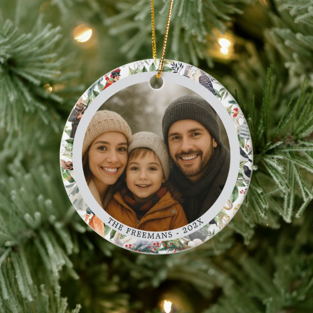 12 Days of Christmas Multi Photos Ceramic Tree Decoration (Tree)