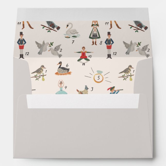 12 Days of Christmas Pre-Addressed Envelope (Back (Bottom))