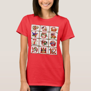 12 Days Of Christmas Quilt Print Gifts T-Shirt