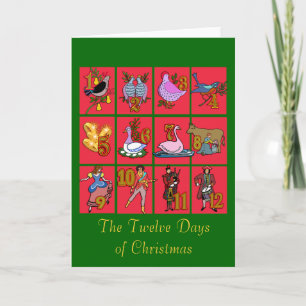 12 Days of Christmas T-shirts, Apparel, Gifts Holiday Card