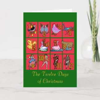 12 Days of Christmas T-shirts, Apparel, Gifts Holiday Card
