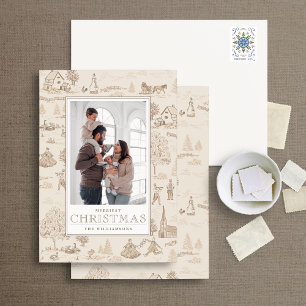 12 Days of Christmas Toile Holiday Photo Card