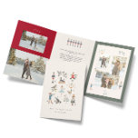 12 Days of Christmas Tri-Fold Holiday Card<br><div class="desc">Twelve days of Christmas illustration by Shelby Allison designed as a trifold holiday photo card template. Personalise these cards with 5 family photos and a detailed holiday greeting.</div>